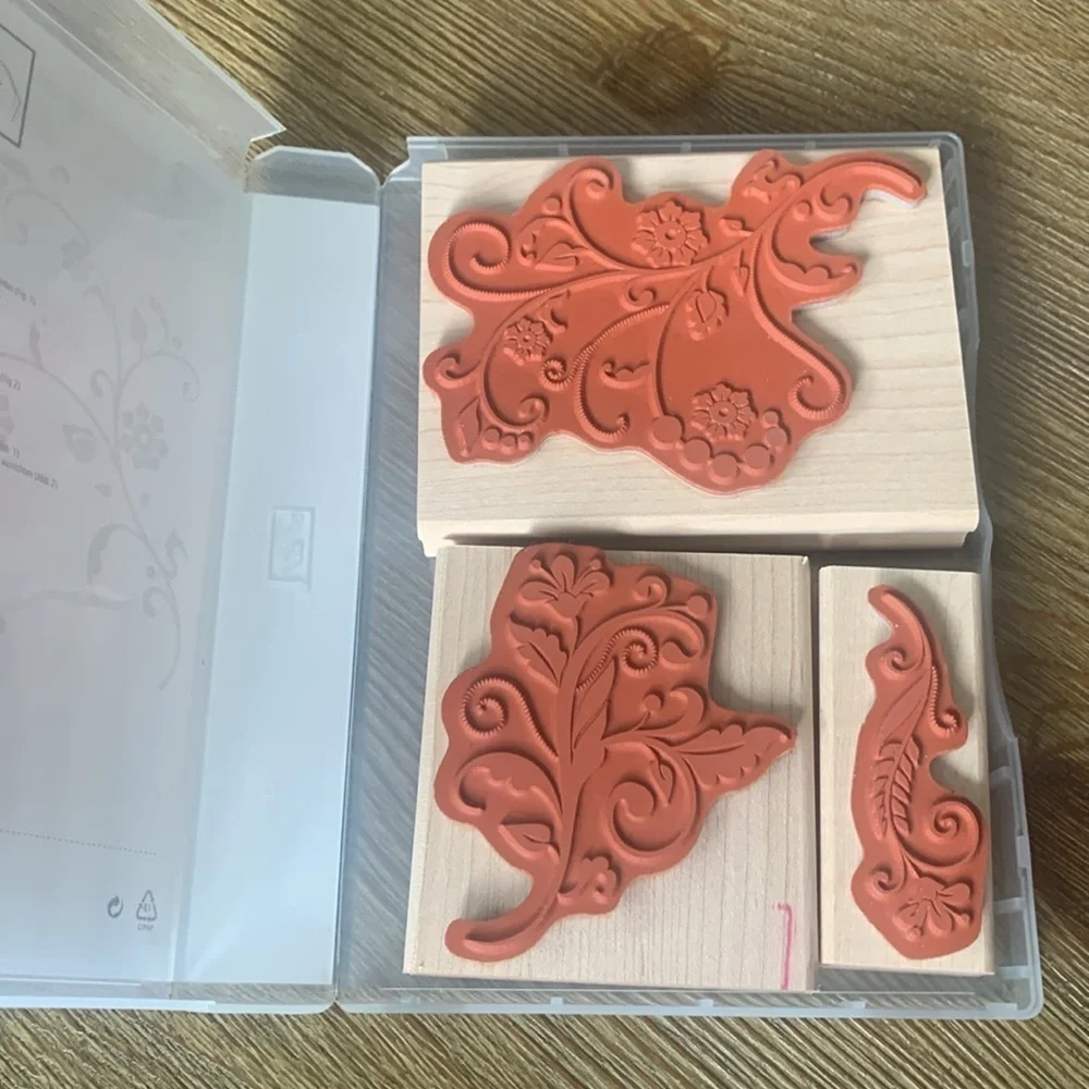 Stampin’ Up! Rubber Stamp Set Flowering Flourishes Set of 3